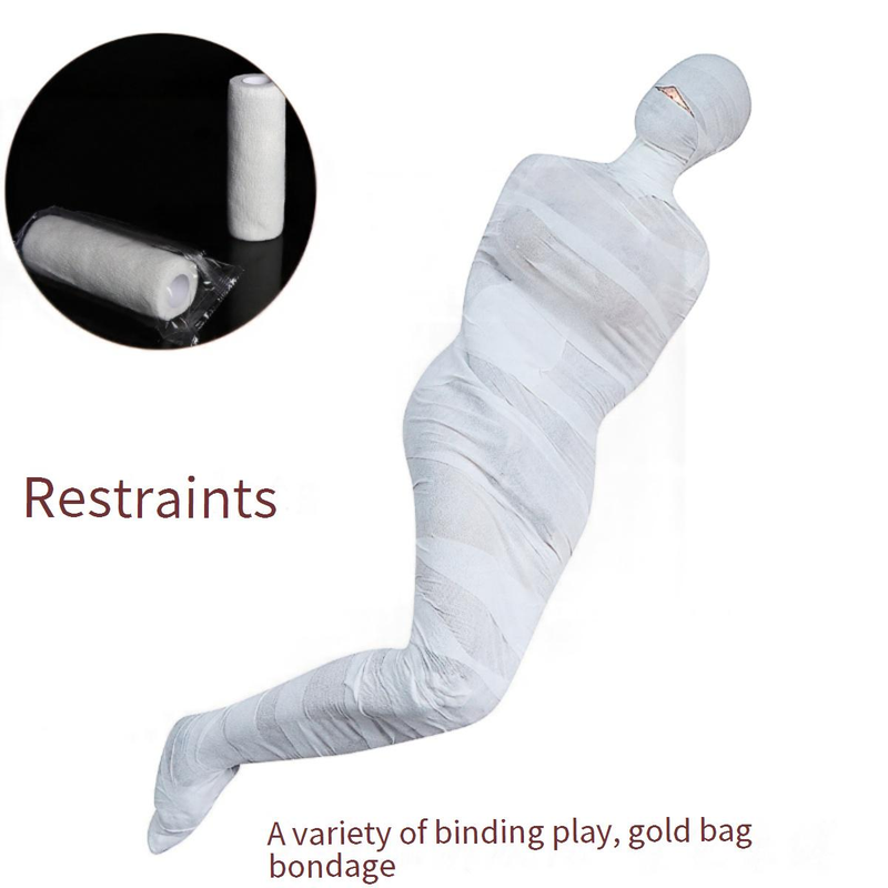 Sex Produkte Sex Tape Weiß Mesh Atmungsaktive Gewickelt Barrel Flirten Mummy Requisiten Leichentuch Spielzeug Wicklung Net_voghion.com