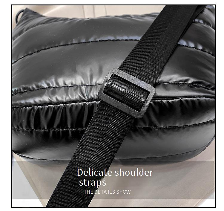 Borsa a tracolla trapuntata da donna - Elegante borsa a tracolla tinta unita (design morbido e imbottito, leggera e spaziosa, perfetta per l'uso quotidiano e le uscite informali)_voghion.com