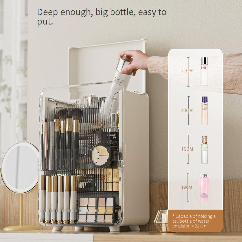 Makeup Tools & Accessories Large Capacity Skin Care Storage Cabinet Desktop Lipstick Box Storage Box Dressing Table Dustproof Cosmetics Storage Box_voghion.com