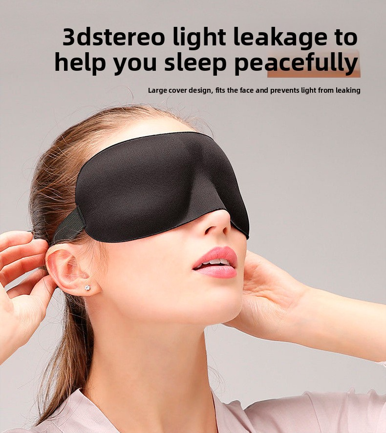 3D Contoured Sleep Mask - Lightweight & Breathable For Night Use (Soft & Comfortable Zero Pressure On Eyes & Eyelashes Blocks 100% Light)_voghion.com