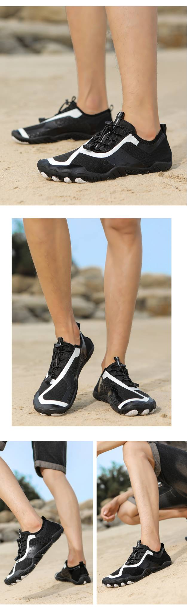 Unisex Quick-Dry Water Shoes For Beach & Hiking – Lightweight Five-Toe Design | Non-Slip Rubber Sole | Yoga & Running_voghion.com