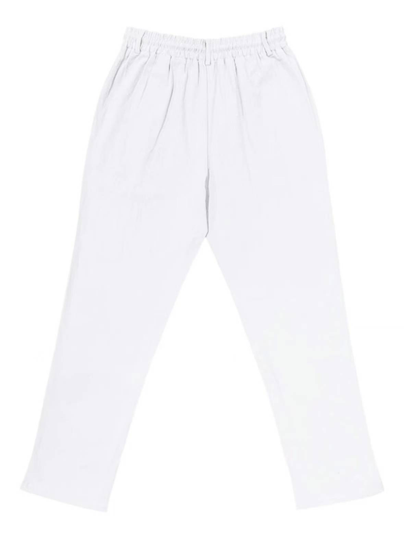Men's New Solid Linen Trousers - Breathable Elegance With Natural Texture_voghion.com