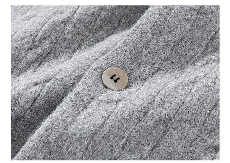 Cardigan masculino de cor sólida - malha casual slim fit com design de botão único, pulôver leve e estiloso para uso diário_voghion.com