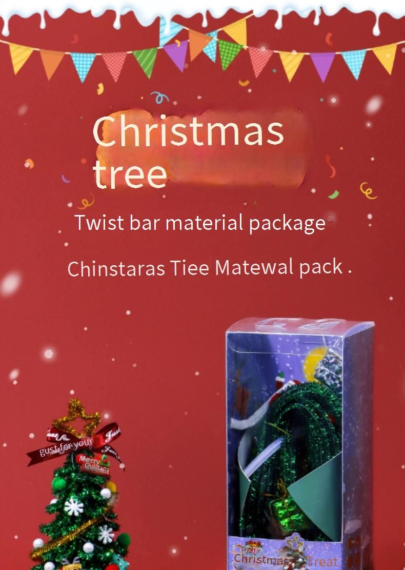 Nuevo paquete de regalo de Navidad con varita de descompresión giratoria, material para armar un árbol, juguete de regalo, muñeco de descompresión, adornos._voghion.com