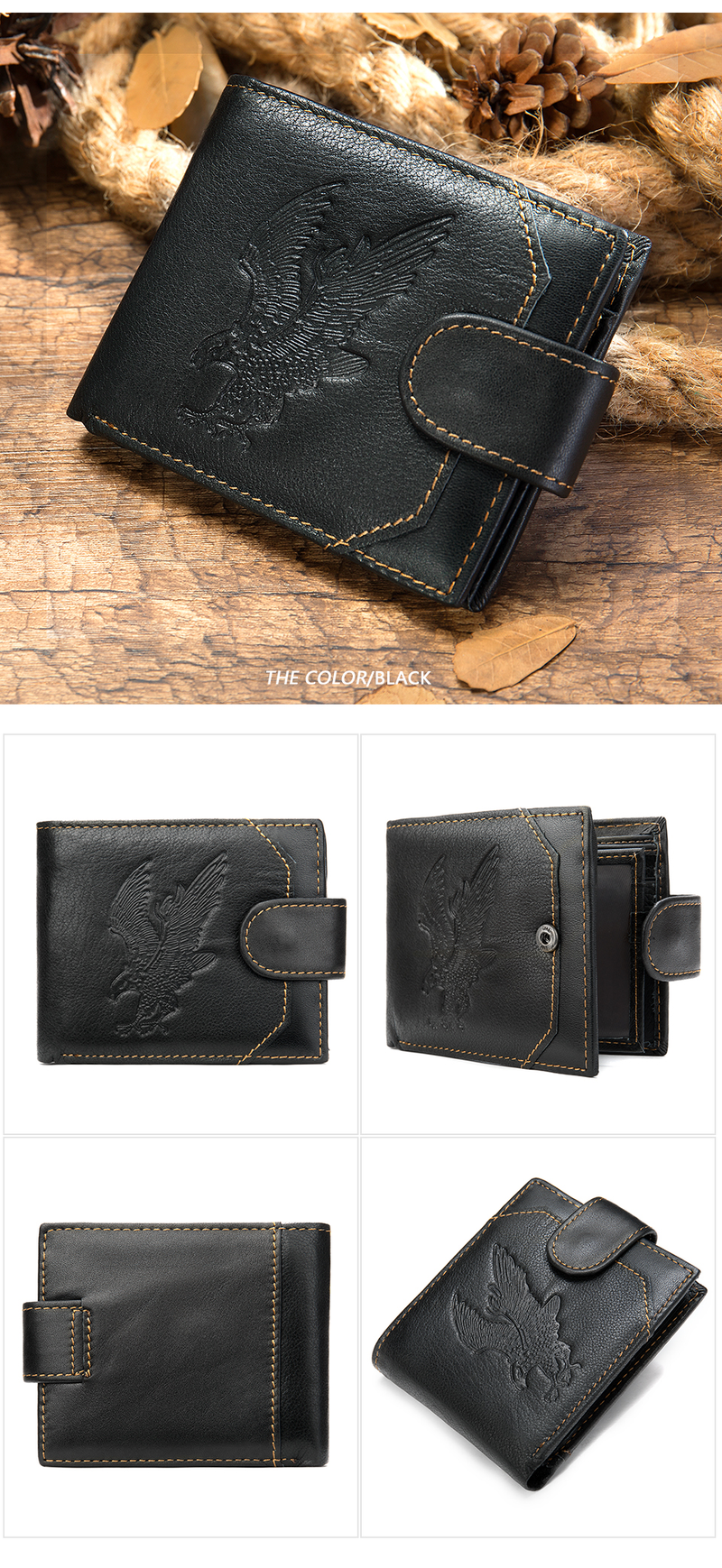 Luufan Leather Men's Wallet Genuine Leather Zipper Coin Hasp Short Purse Card Holder Purse For Man Clutch Wallets_voghion.com