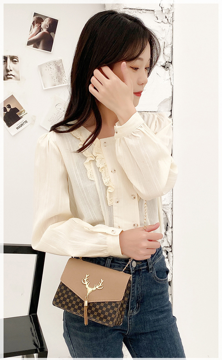 Borsa 2023 Borsa piccola alla moda Nuova borsa a tracolla in hardware con nappa di piccoli cervi Borsa a tracolla personalizzata_voghion.com