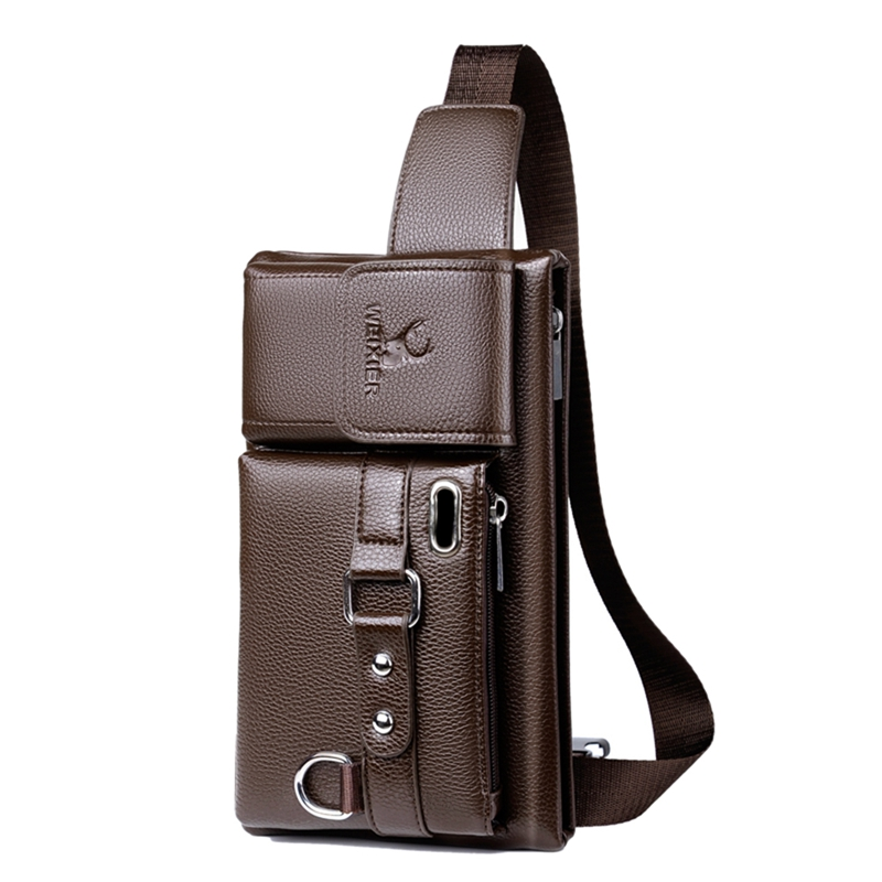 WEIXIER Marke Unisex Single-Schulter Multi-Funktion Sport Laufen Große-kapazität Taille männer Brust Tasche Casual Messenger brieftasche_voghion.com