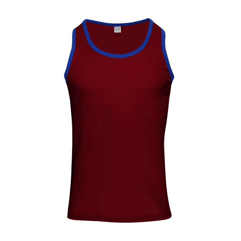 24 Cross-border Summer Men's Vest Ice Silk Solid Color New Sleeveless Breathable Tight Casual Sports Vest 2-piece Set_voghion.com