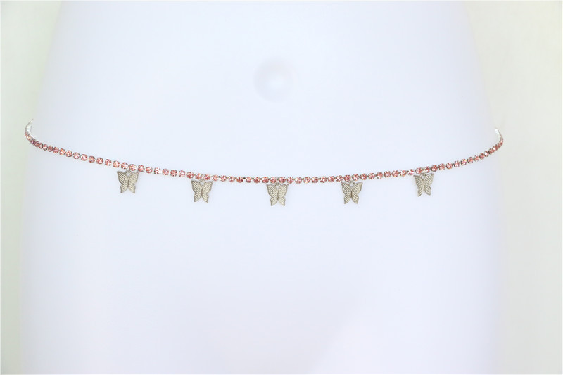 Ornamento della vita della catena della vita della catena della vita della catena del trapano di fila singola del pendente della farfalla del strass di personalità di modo_voghion.com