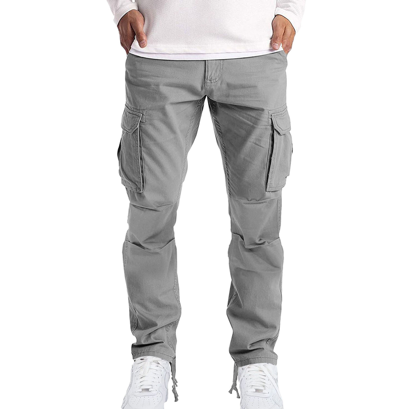 Premium Products Premium Products 2025 Spring/Summer New Men's Workwear With Folded Drawstring Multi Pocket Casual Pants_voghion.com