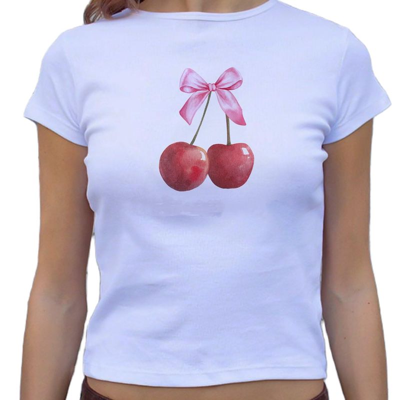 Women's Clothing Cute Printed Colored Cotton T Shirt_voghion.com