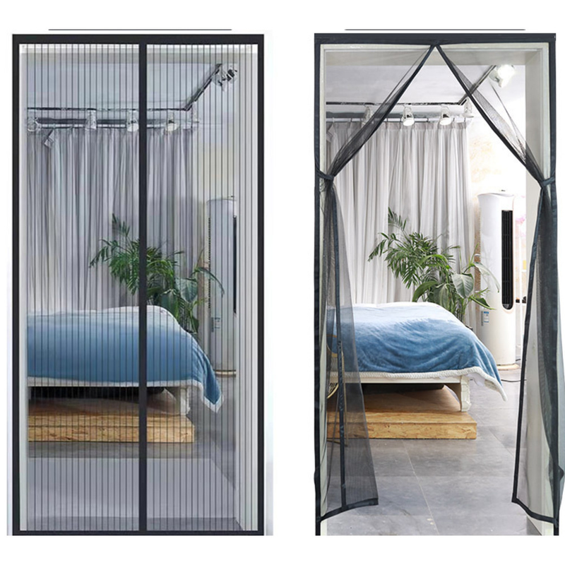 Sommermagnetisk myggesikker dørgardin Velcro Garage Husholdningsmagnetisk myggesikker skærm Vinduesskærmdør_voghion.com