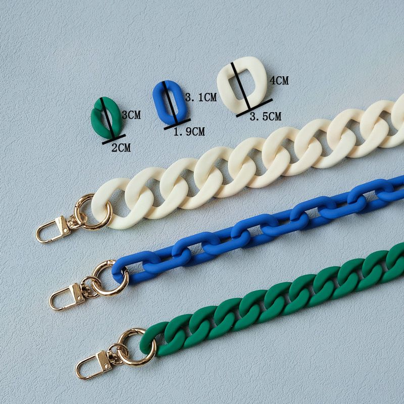 Women's Bag Decorative Fashion Color-Block Acrylic Resin Frosted Handmade Detachable Phone Chain_voghion.com