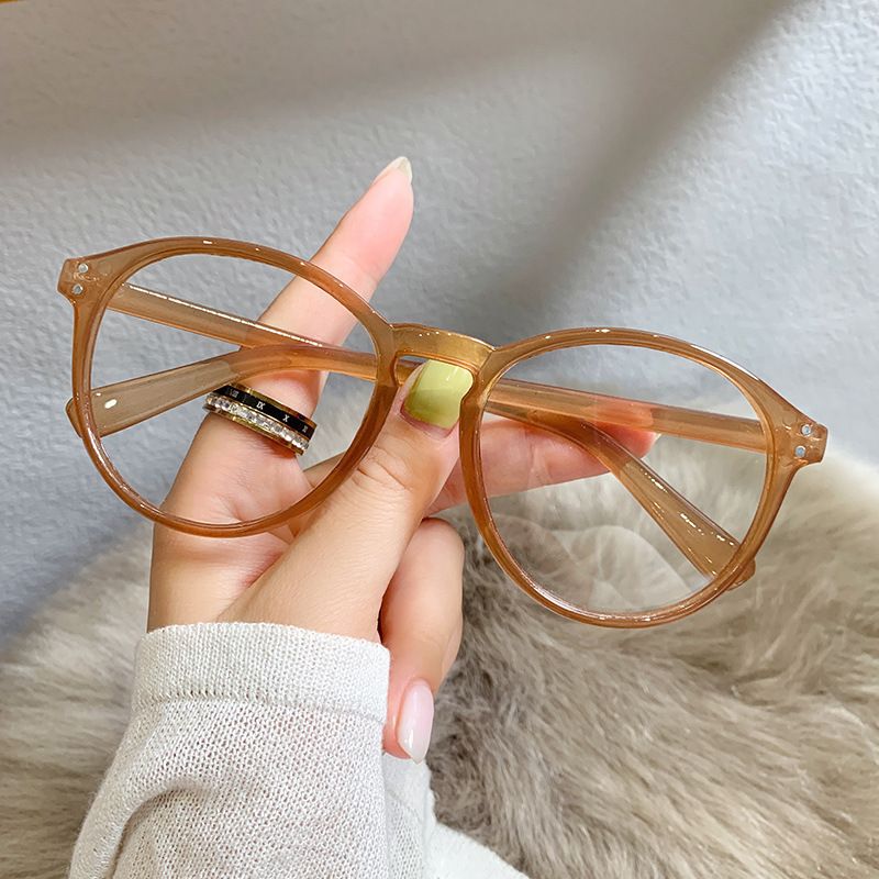 Nuove lenti piatte anti luce blu per donna, miopia circolare ad alto valore estetico per uomo, montatura alla moda per celebrità di internet_voghion.com