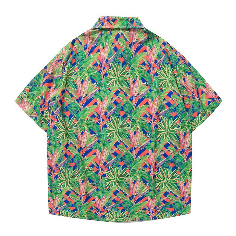 Camicia da spiaggia estiva da uomo, camicia da spiaggia a maniche corte da uomo, camicia da spiaggia ad asciugatura rapida_voghion.com