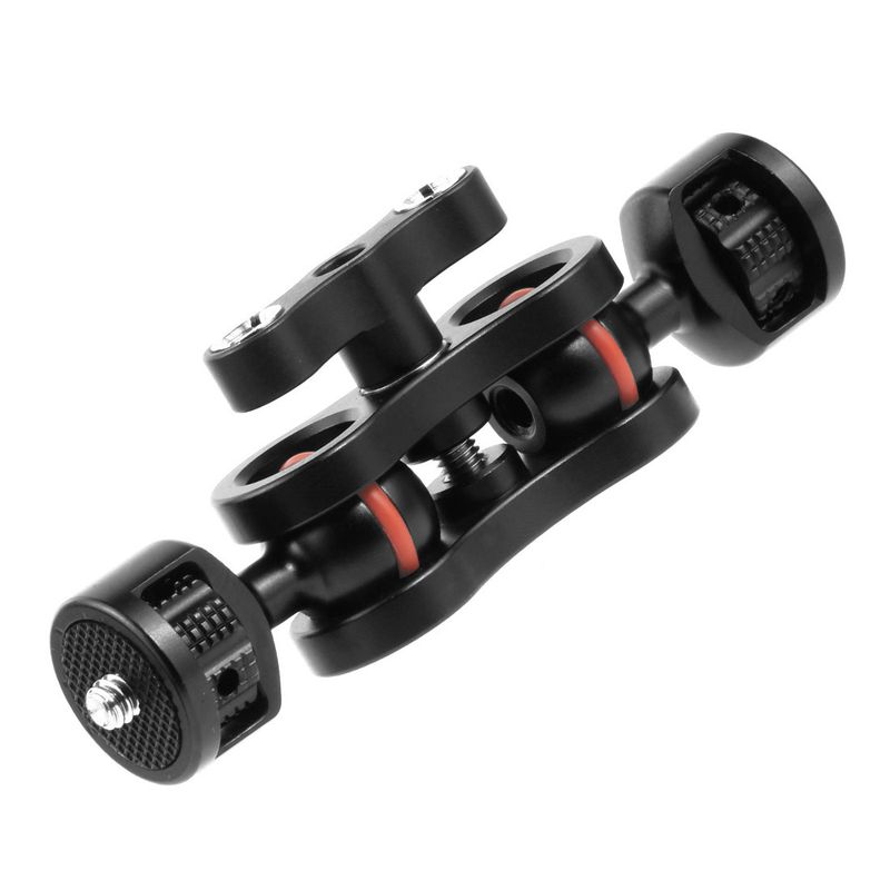 Soporte universal con brazo mágico de doble cabezal, tornillo de 1/4, ajustable 360° para monitor, LED, micrófono, flash, cámara DSLR._voghion.com