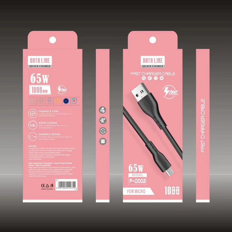 Suitable For Android, , LeEco, 65W Fast Charging Cable, Straight 5a Mobile Data Cable_voghion.com