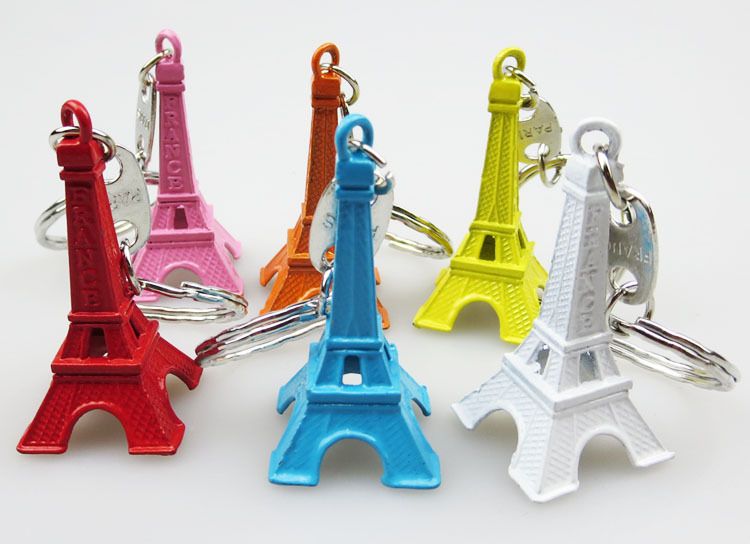 Unisex Tourist souvenirs Paris Eiffel Tower key chain Creative metal pendant business gifts_voghion.com