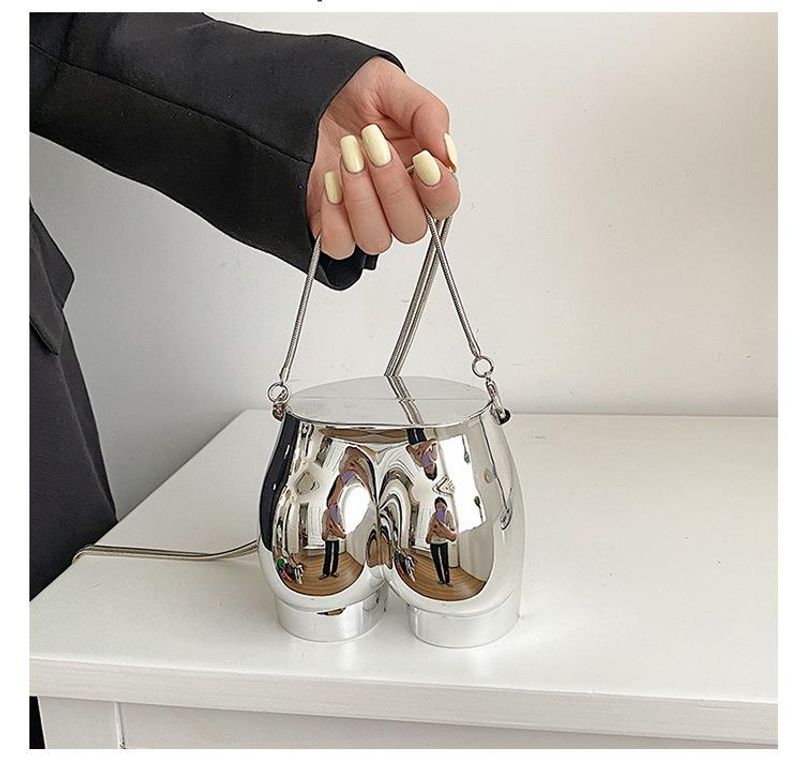 Borsa per rossetto Sier dal design di nicchia Borsa da sera per donna Borsa a tracolla con catena in acrilico a forma di testa_voghion.com
