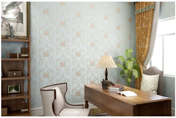 Papel de parede unissex autoadesivo quarto rolo grande adesivos instantâneos 3d fino relevo estilo pastoral grande flor papel de parede autoadesivo_voghion.com