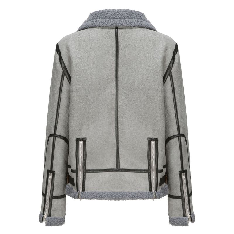 Damenbekleidung Herbst und Winter Neue Damen Kurze Schaffell Pelz Integrierte Lederjacke Damen Pelz Dicken Mantel_voghion.com