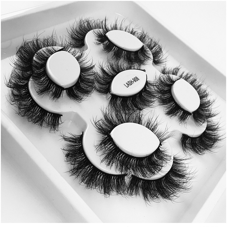 Juego de extensión de pestañas, 9 pares de pestañas postizas de fibra natural, pedestal de loto con pestañas cruzadas rizadas grandes y gruesas_voghion.com