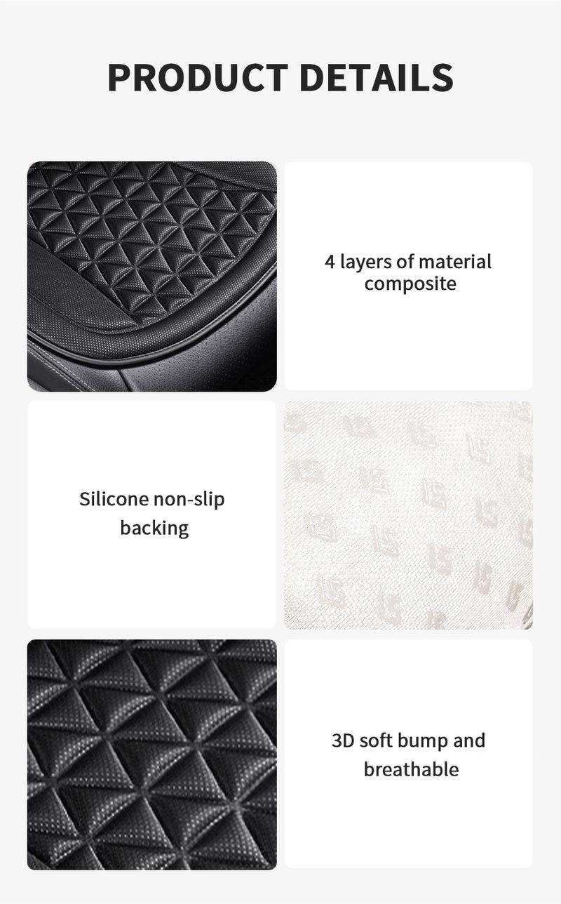 SEAMETAL 3D Car Cushion Breathable Cover Convex Design Heat Dissipation Seat Protector Anti Scratch Non-Slip Chair Mat_voghion.com