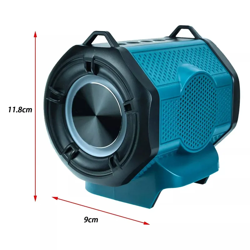 Bluetooth 18V Li-ion Battery With USB Type-C Port Cordless Small Speaker for Jobsites, Home and Party_voghion.com