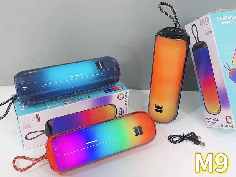 Nya färgglada lampor för trådlös streaming, Bluetooth-högtalare, tung bas, bekvämt och enkelt ljudsystem för utomhusbruk_voghion.com