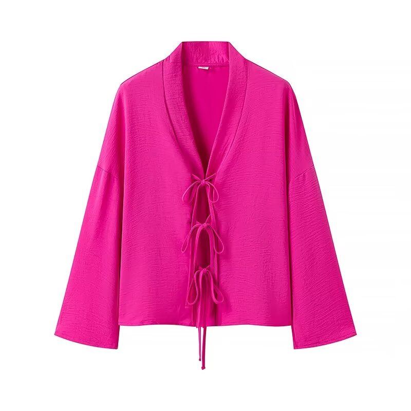 Abbigliamento da donna autunno 2024, nuovo set di pantaloni lunghi con maniche lunghe e lacci larghi e casual._voghion.com