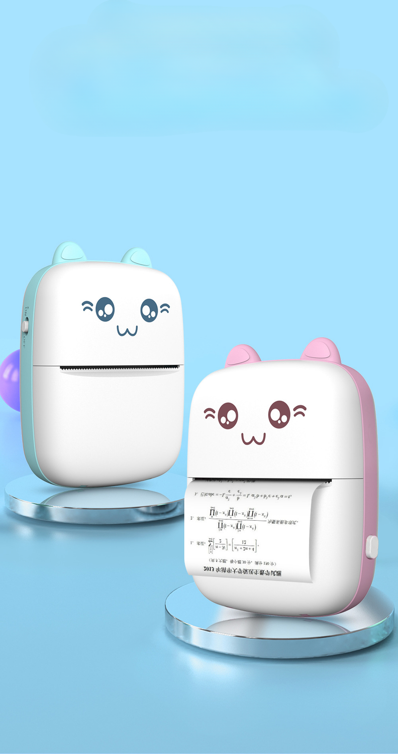 Hot-selling draagbare miniprinter, draadloos kan verbinding maken met mobiele telefoon, kleine huishoudelijke zelfklevende etikettenprinter_voghion.com