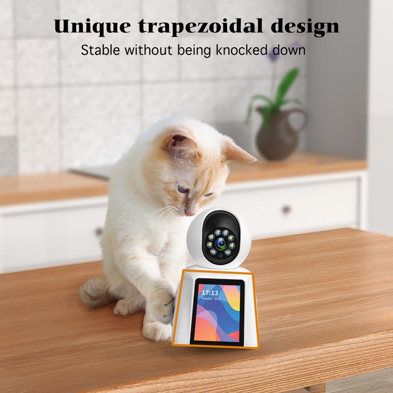 Videocitofono bidirezionale con telecamera - HD 1080p, citofono in tempo reale, avvisi di movimento intelligenti, visione notturna, include monitor da 7"._voghion.com