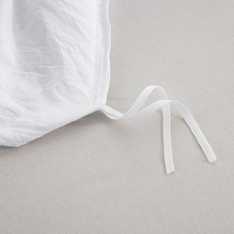 Parure de lit en flanelle douce à motifs géométriques – Literie respirante et hypoallergénique, couleur blanche_voghion.com