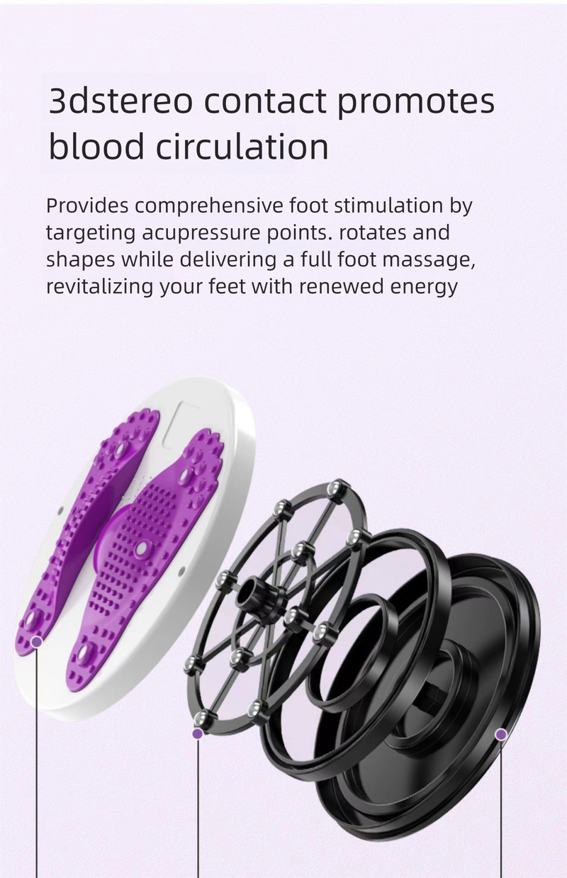 Piastra per danza con torsione per massaggio ispessita di grandi dimensioni, riduzione del grasso, corda da trazione per fitness, macchina dimagrante magnetica per addominali e vita_voghion.com