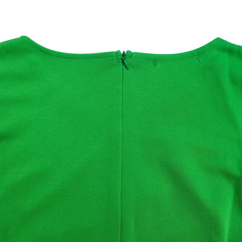 Gonna ampia a pieghe con scollo a V, elegante e alla moda, per abbigliamento femminile_voghion.com
