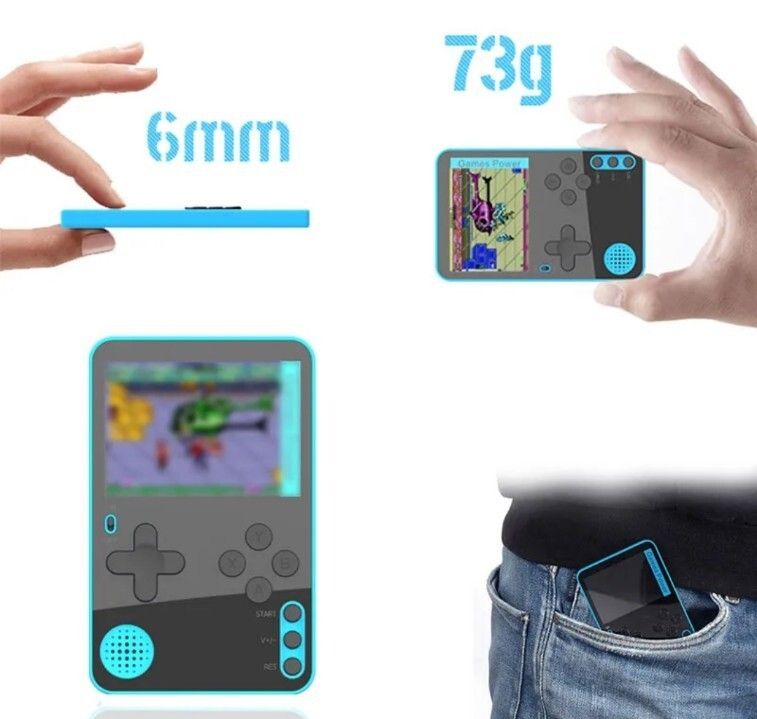 500 Classic Games Handheld Retro Video Game Console Player UK Seller Blue_voghion.com