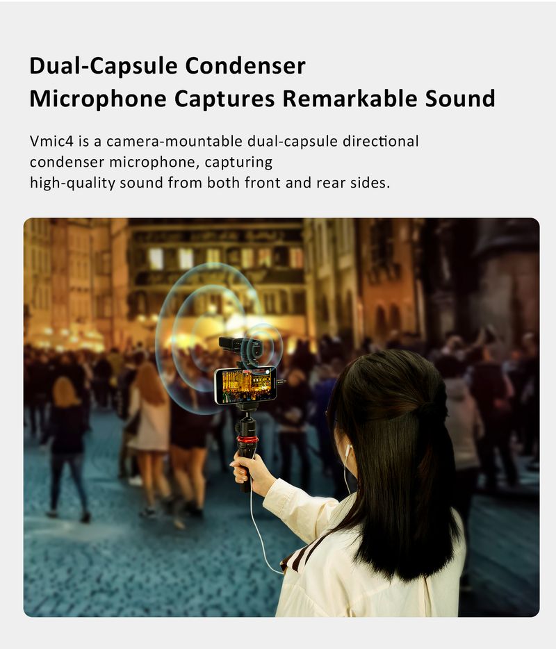 Saramonic Vmic4 Kondensatormikrofon fir PC Smartphone DSLR Kameraen Opnam Journalismus Streaming_voghion.com