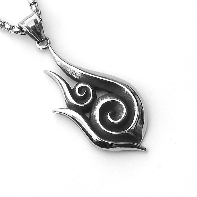 Ciondolo in titanio in stile punk con teschio di pecora dominante, collana in acciaio inossidabile, accessori_voghion.com