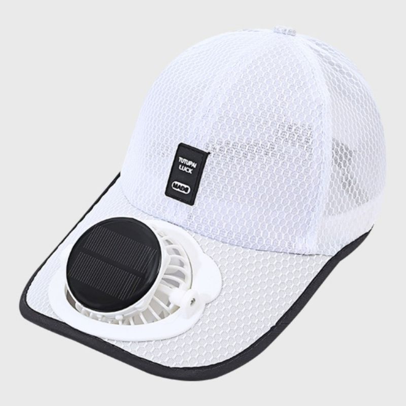 Casquette de baseball avec chargeur USB, respirante, protection solaire, ventilateur solaire, chapeau d'été_voghion.com