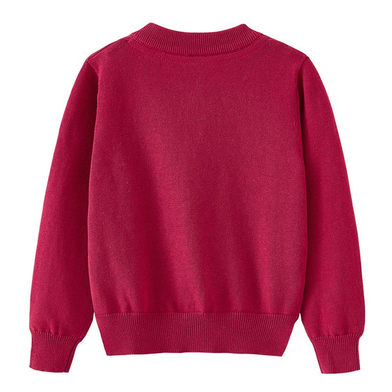 Kinder-Strickjacke – 100 % Baumwolle, langärmeliger Unisex-Pullover (90–160 cm, 6 Farben)_voghion.com