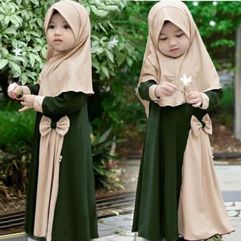 Vêtements pour bébés filles et enfants, jupe longue, robe à nœud + couvre-tête, foulard deux pièces, robe pour enfants_voghion.com