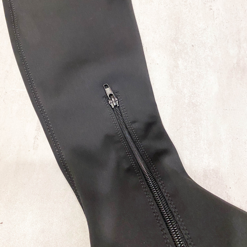 Otoño Invierno botas por encima de la rodilla botas de mujer punta redonda de cuero patchwork tubo largo botas mujer tacones medios-altos plataforma_voghion.com
