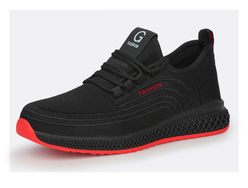 Scarpe da lavoro con punta in acciaio e rete traspirante Manlegu, scarpe da lavoro traspiranti per uomo e donna, stivali di sicurezza leggeri e antiforatura_voghion.com