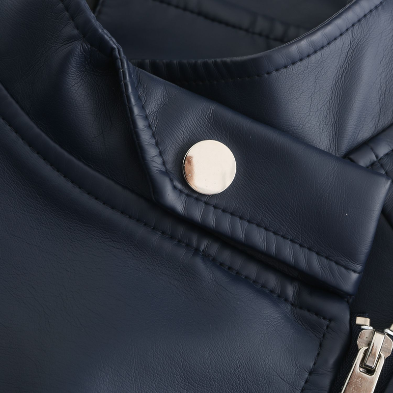 Dammekleedung Neie PU Lapel Schlank Liederjacket Fréijoer an Hierscht Dënn Langarm Mantel Kuerzjacket_voghion.com