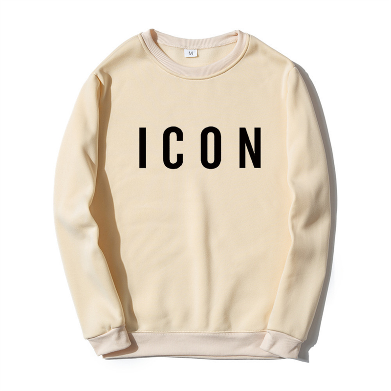 ICON Meeste 2023. aasta sügis, uus trükitud ümara kaelusega kampsun, meeste noorte trend Meeste mood vabaaja pulloverid_voghion.com