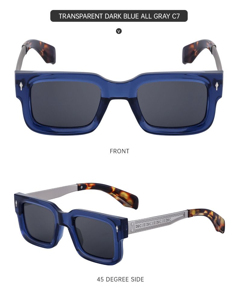 Unisex Retro square sunglasses for men sunscreen square sunglasses for men cross border eyes_voghion.com