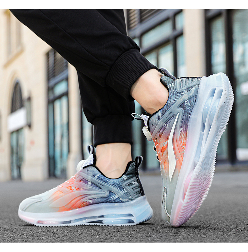 Pulsante rotante Uomo Inverno Nuovo Doppio strato Cuscino d'aria Ammortizzante Corsa Versatile Sport e_voghion.com