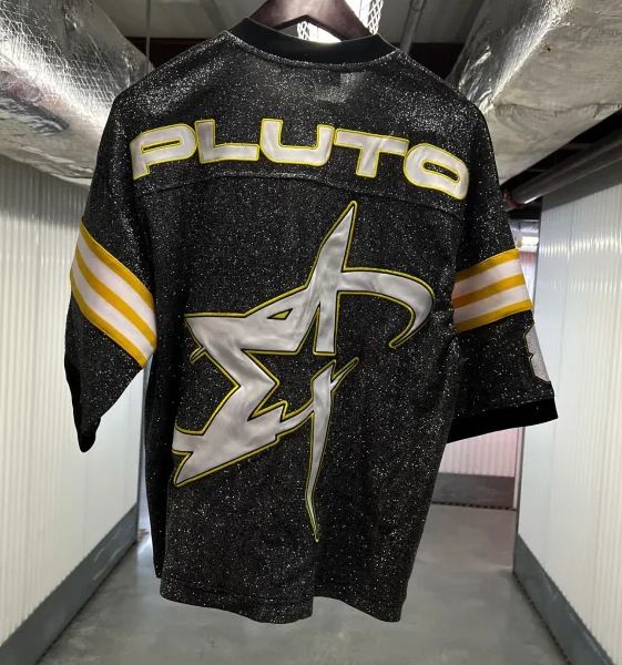 T-shirt réfléchissant col V pour homme et femme - Style hip-hop urbain, sécurité nocturne, unisexe, léger et respirant (noir, bleu clair)_voghion.com