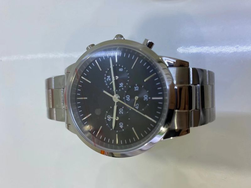 Orologio da polso da uomo e da donna Wellington W con cronografo a sei lancette, al quarzo, con cinturino in acciaio e cinturino in pelle, quadrato_voghion.com