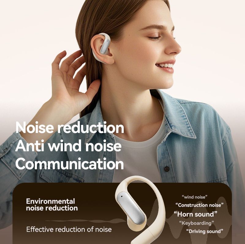 New AI Smart Translation OWS Bluetooth Earbuds Noise Cancelling Wireless Hook Dual Ear OEM_voghion.com